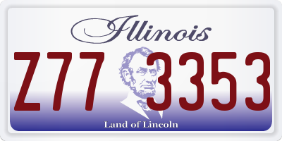 IL license plate Z773353