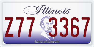IL license plate Z773367