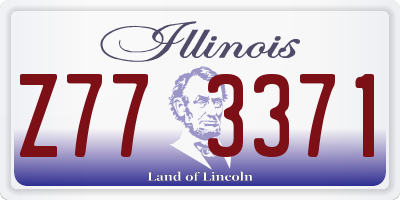 IL license plate Z773371