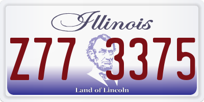 IL license plate Z773375