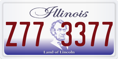 IL license plate Z773377
