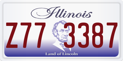 IL license plate Z773387