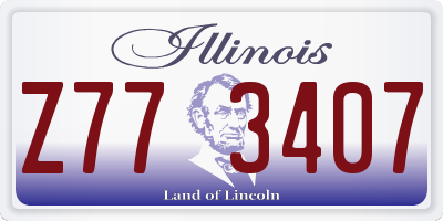 IL license plate Z773407