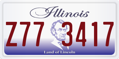 IL license plate Z773417