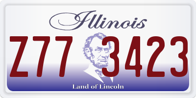 IL license plate Z773423