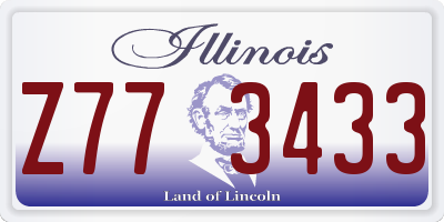 IL license plate Z773433
