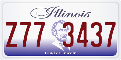 IL license plate Z773437