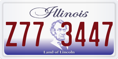 IL license plate Z773447