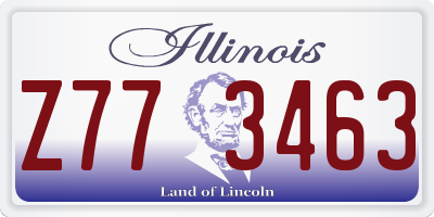 IL license plate Z773463