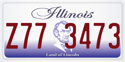 IL license plate Z773473