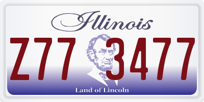 IL license plate Z773477