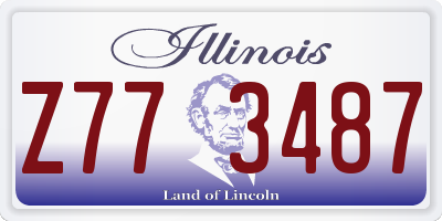 IL license plate Z773487