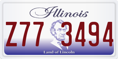 IL license plate Z773494