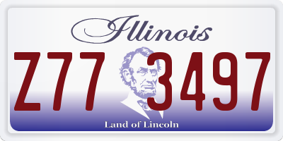 IL license plate Z773497