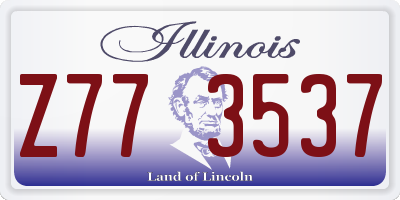 IL license plate Z773537