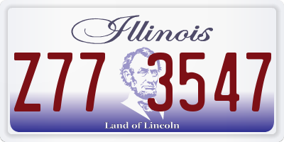 IL license plate Z773547