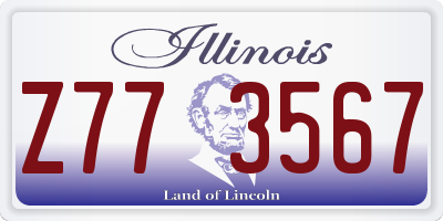 IL license plate Z773567
