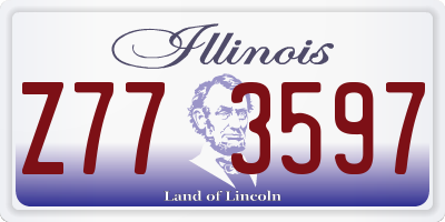 IL license plate Z773597