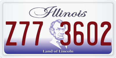 IL license plate Z773602