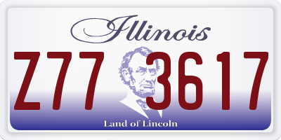 IL license plate Z773617