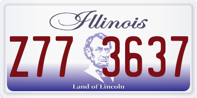 IL license plate Z773637
