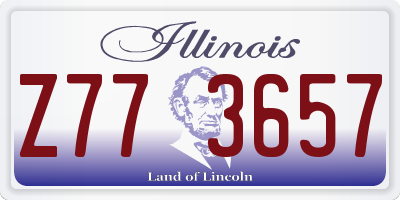 IL license plate Z773657