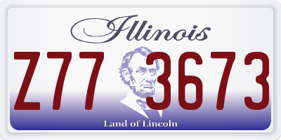 IL license plate Z773673