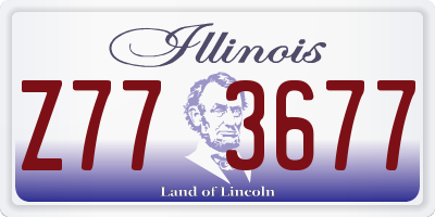 IL license plate Z773677