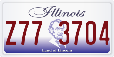 IL license plate Z773704