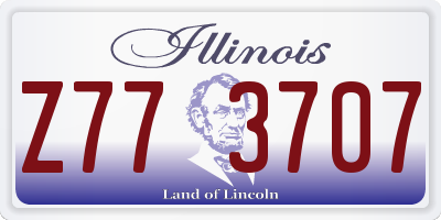 IL license plate Z773707