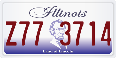 IL license plate Z773714
