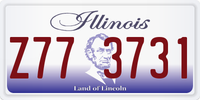 IL license plate Z773731