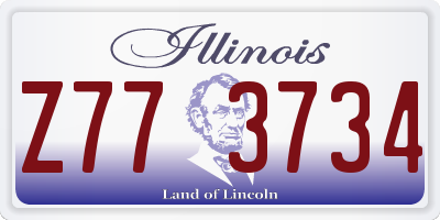 IL license plate Z773734
