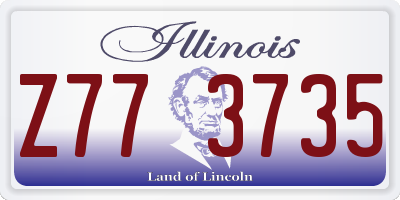 IL license plate Z773735