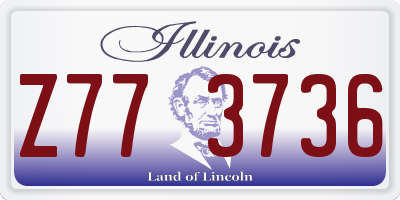 IL license plate Z773736