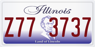 IL license plate Z773737