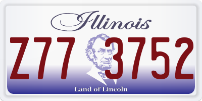 IL license plate Z773752