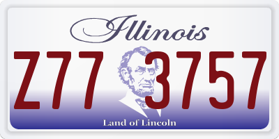 IL license plate Z773757