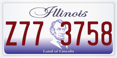 IL license plate Z773758