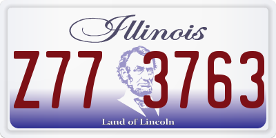 IL license plate Z773763