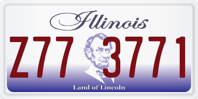 IL license plate Z773771