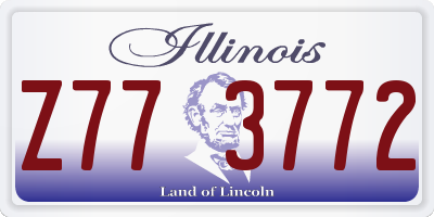 IL license plate Z773772