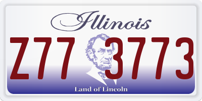 IL license plate Z773773