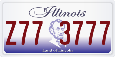 IL license plate Z773777