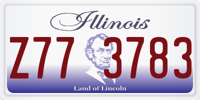 IL license plate Z773783