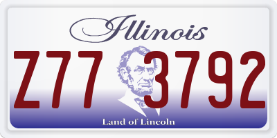 IL license plate Z773792