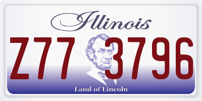 IL license plate Z773796
