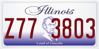 IL license plate Z773803