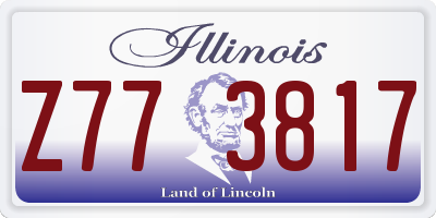 IL license plate Z773817