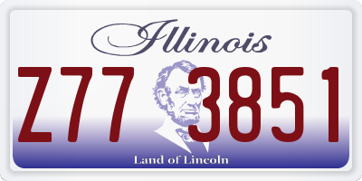 IL license plate Z773851
